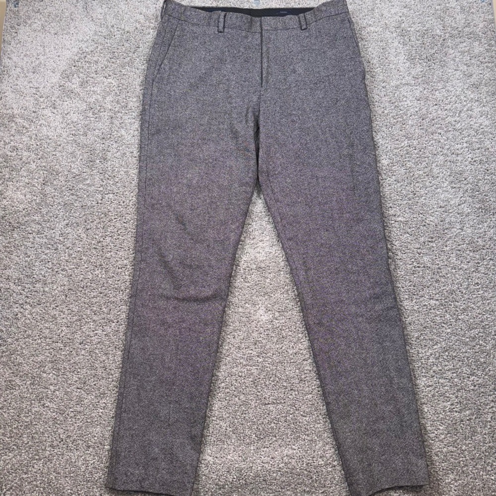 J.Crew Thompson Dress Pants Mens Slim Wool Blend Grey 34x34 EXCELLENT